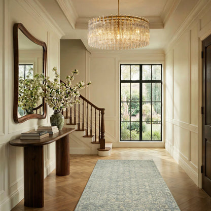 nuvlight Yukar Modernist Tiered Faceted Crystal Chandelier