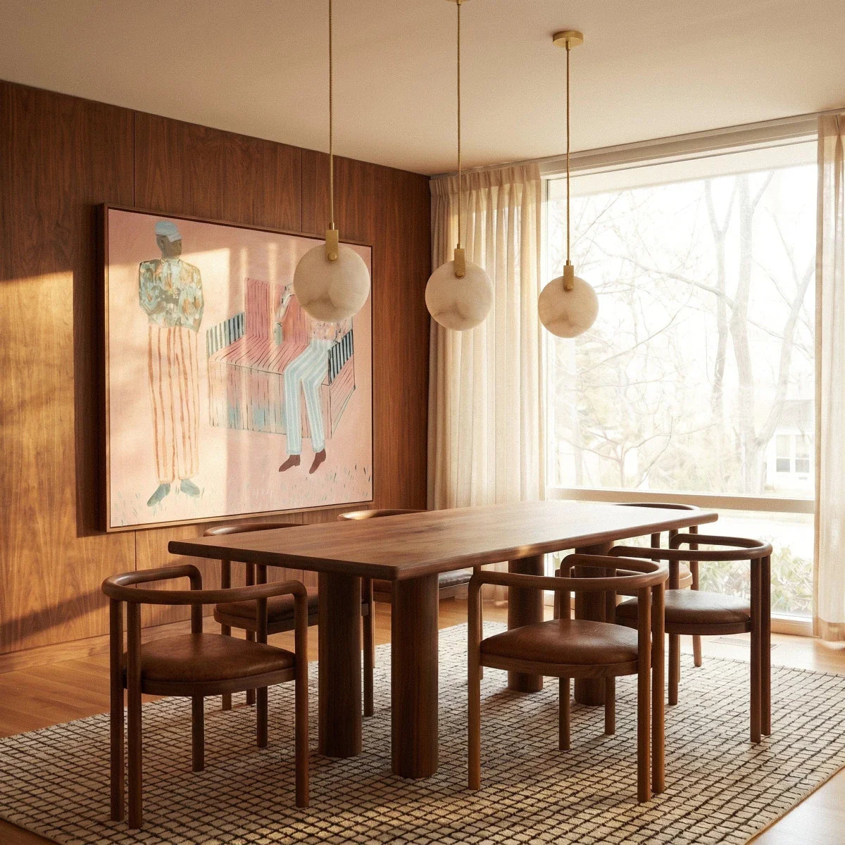 nuvlight Zenqua Modernist Spherical Alabaster Pendant Light