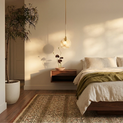 nuvlight Zenqua Modernist Spherical Alabaster Pendant Light