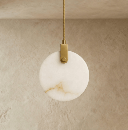 nuvlight Zenqua Modernist Spherical Alabaster Pendant Light
