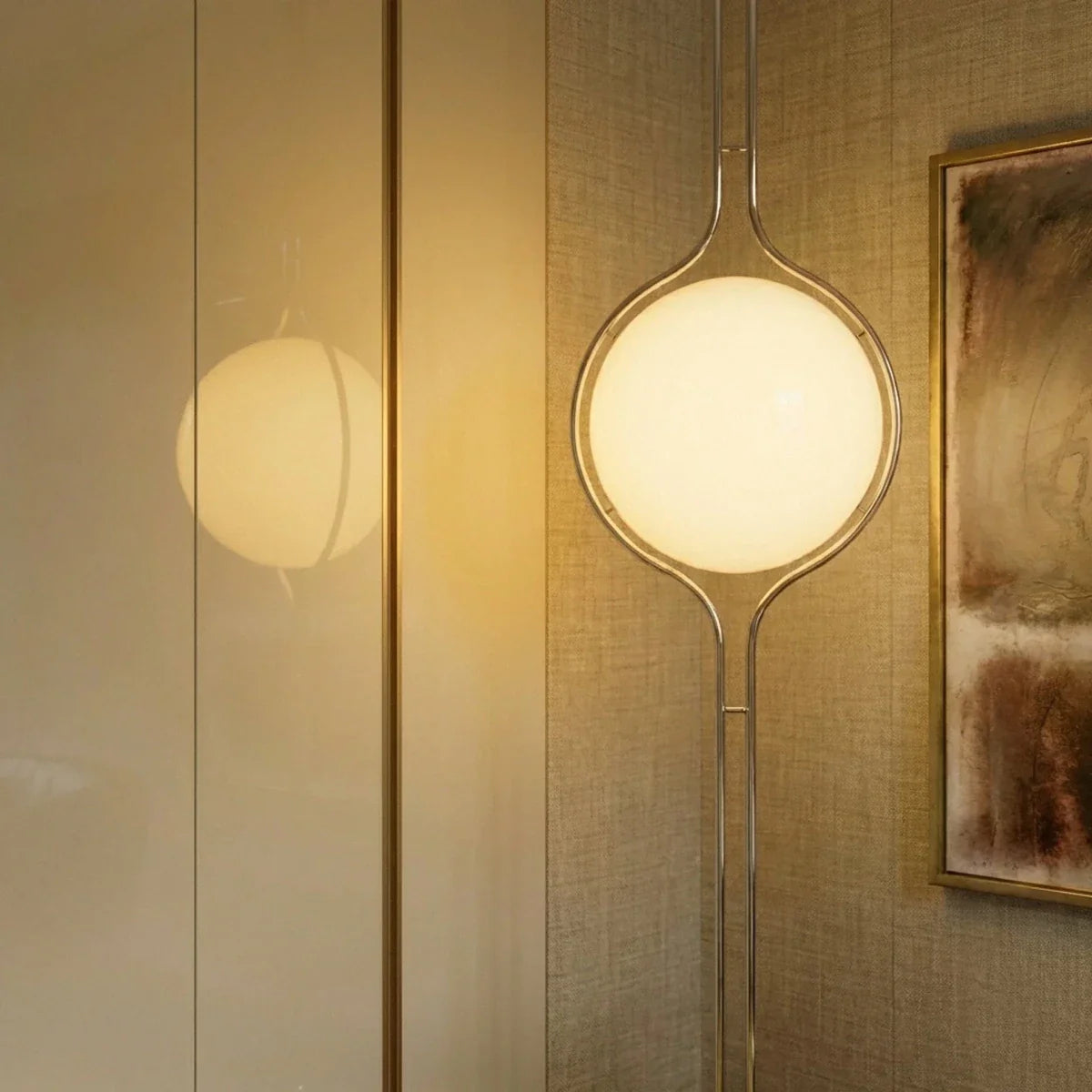 nuvlight Zuru Modernist Floor-to-Ceiling Column Tension Lamp